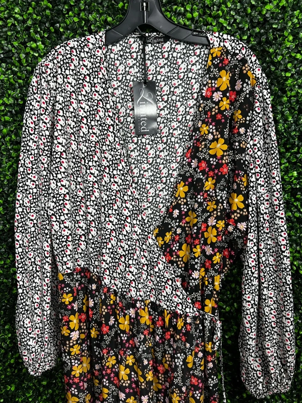 LIMITED COLLECTION X ASOS | Contrast Floral Wrap Midi Dress - Picture 6 of 11